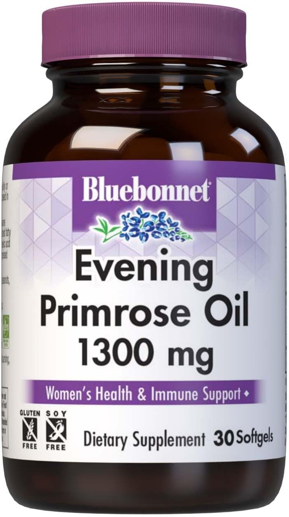 BlueBonnet イブニング Primrose オイル Softgels, 1300 mg, 30 カウント