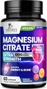 Magnesium Citrate Supplement Pills 1000mg - 3X Strength Magnesium Supplements for Bone, Muscle, Heart, Nature's Sleep Support for Men & Women, Vegan Mag Mineral, Non-GMO, Bottled in USA, 60 Capsules