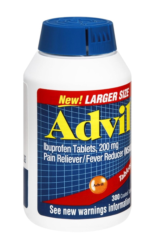 Advil Ibuprofen 200mgの上塗を施してあるタブレット、300 CT (3)のパック