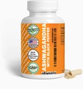 一般的な有機アシュワガンダ&ブラックペッパーカプセル、1300mg&10mg、60カウント、ブースト免疫&気分ナチュラル