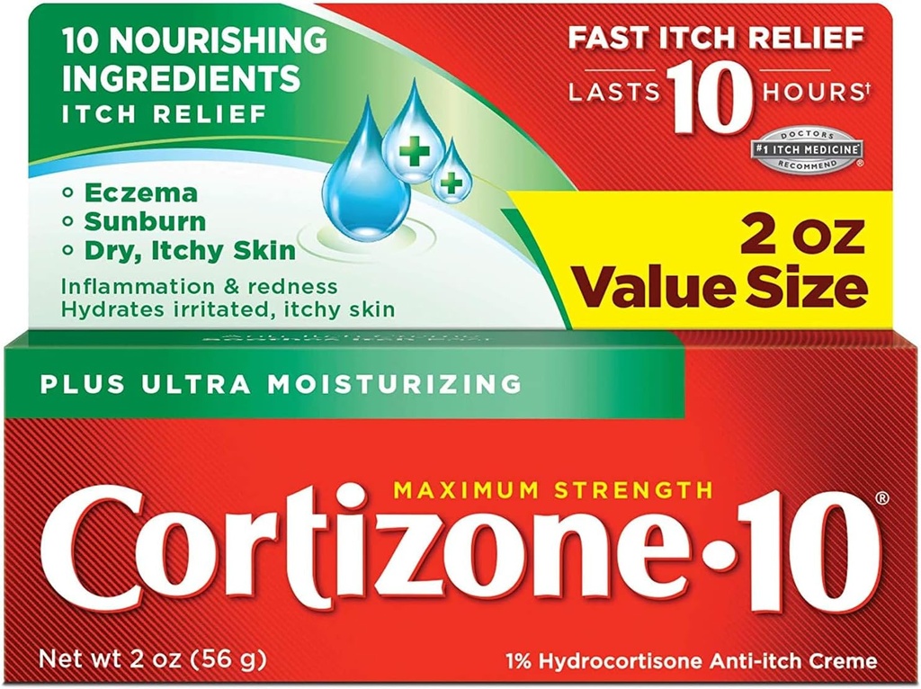 Cortizone-10プラスの最大強度アンチアイッチクリーム2オンス(パッケージ2)