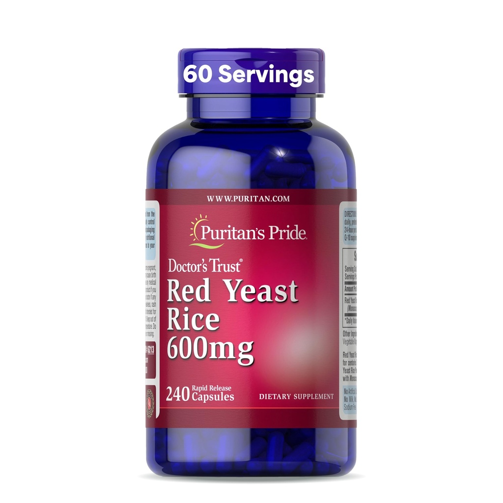 Puritan's Pride Doctors Trust® Red Yeast Rice 600mg、Dietary Supplement、240 Rapid Release Capsules(ピューリタンズ・プライド・ドクターズ・トラスト・レッド・イーストライス600mg)