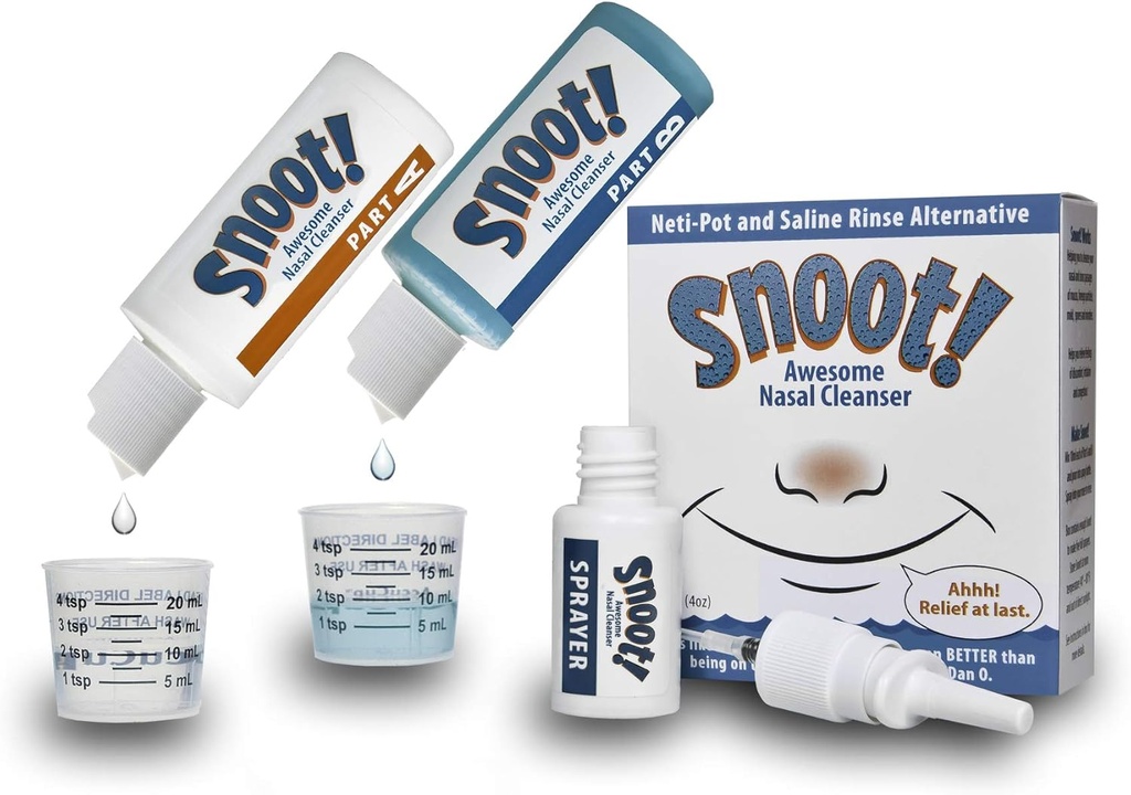Snoot!クレンザーレギュラー(MILD)フォーミュラ鼻灌漑キット - 薬物のない鼻の洗剤 - TSA準拠