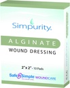 カルシウム アルギン酸塩の傷のドレッシング2" x 2" -Simpurity -個々の厚いパッドの抗菌Alginateのドレッシング繊維のパディングの医学の傷の心配プロダクトのためのベッドの背骨の背骨のUlcer糖尿病のフィート