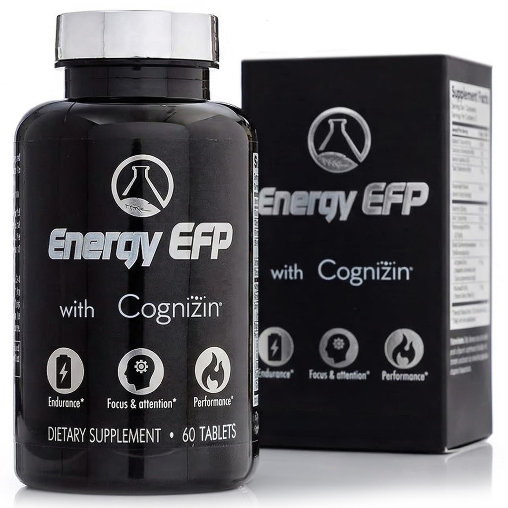 エネルギー EFP の頭脳のブースター - シチコリン、ビタミン B、アシワガンダ、L テアニン、Ginseng が付いている焦点及びスタミナのための 60Ct の向知性エネルギー補足