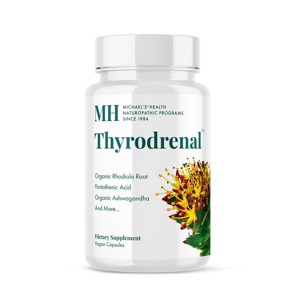 MICHAEL'S Health Naturopathic Program Thyrodrenal - 60 ビーガンカプセル - Thyroid & Adrenal Healthをサポート - ビタミン C - 30 サービング