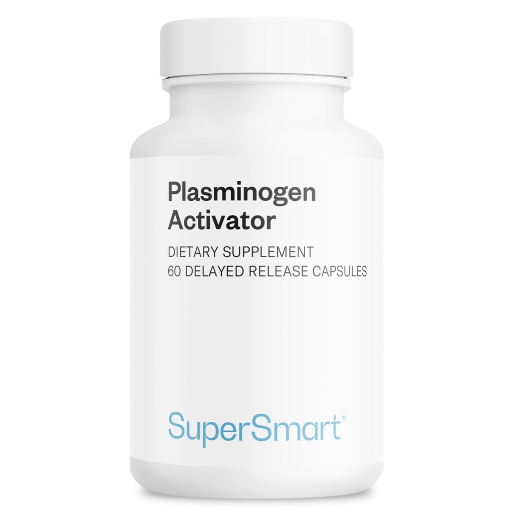 Supersmart - 血漿中活性剤(先進式) - Pterostilbene、Nuttokinase、Serrapeptase、OPC - 高効力抗酸化サプリメント | 非GMO&グルテンフリー - 60 遅延リリースカプセル