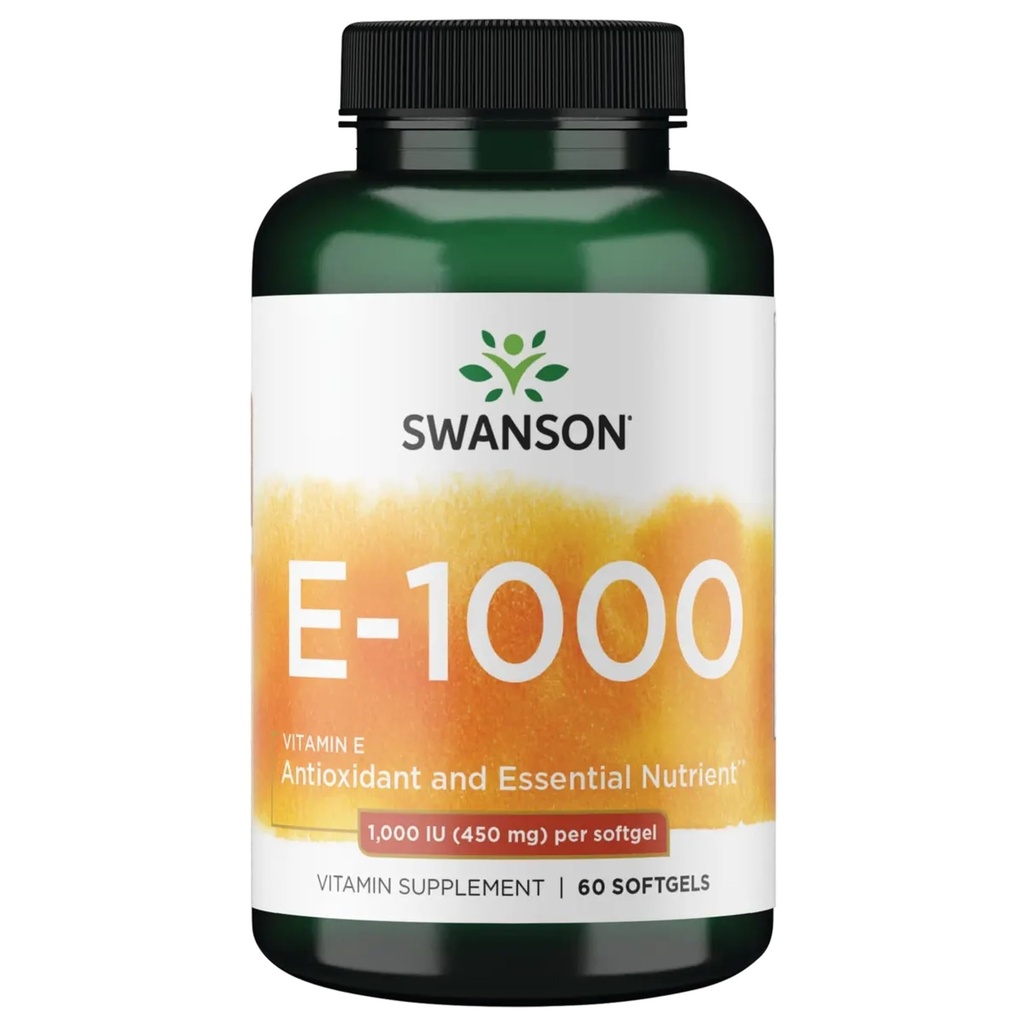 SwansonのビタミンE 1000 Iu 1000のIu (450のミリグラム) 60のSgels