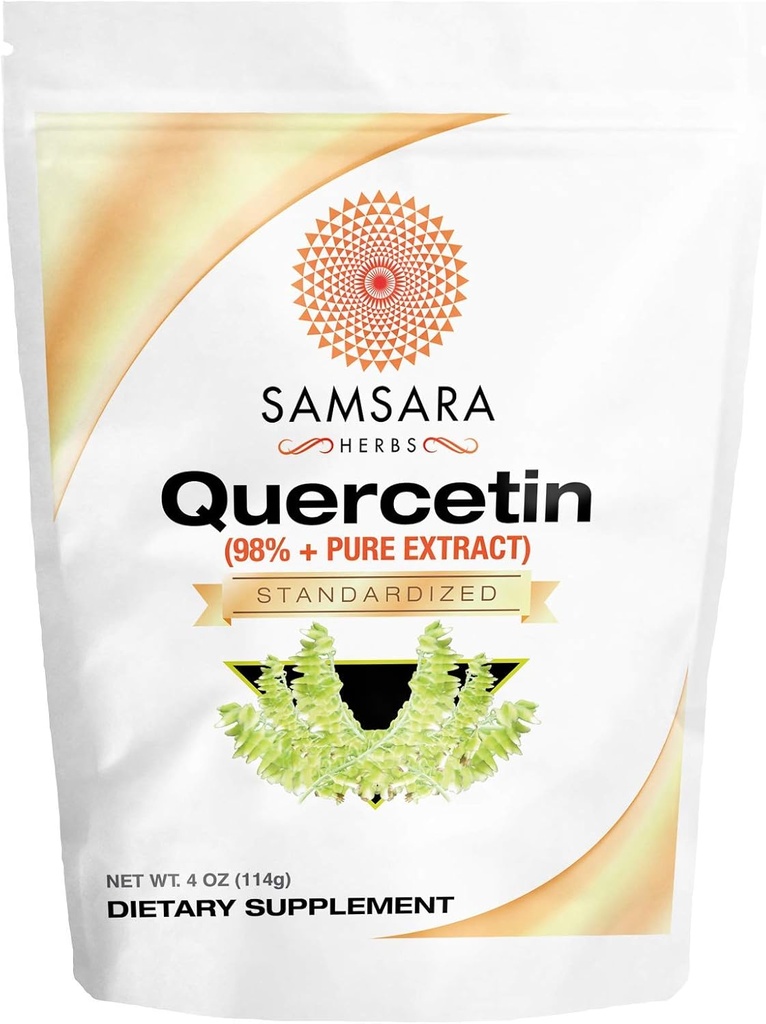 Samsaraのハーブのケルセチン98%+の純粋なエキスの粉(4oz/114g) - 228 x 500mgカプセルに等しい