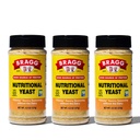 Bragg Nutritional Yeast Seasoning – ビーガン, グルテンフリーチーズフレーク – たんぱく質&ビタミン – 栄養価の高いサボリーパルメザンチーズ代替品 – 非GMO検証済み, 4.5オンス, 3-パック