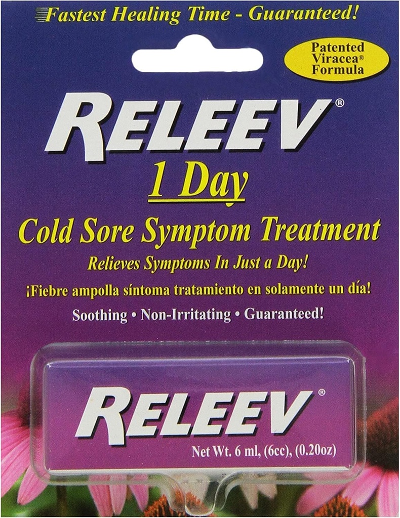 Releev 1日コールドソア症状の治療、6 mL (0.20 oz)