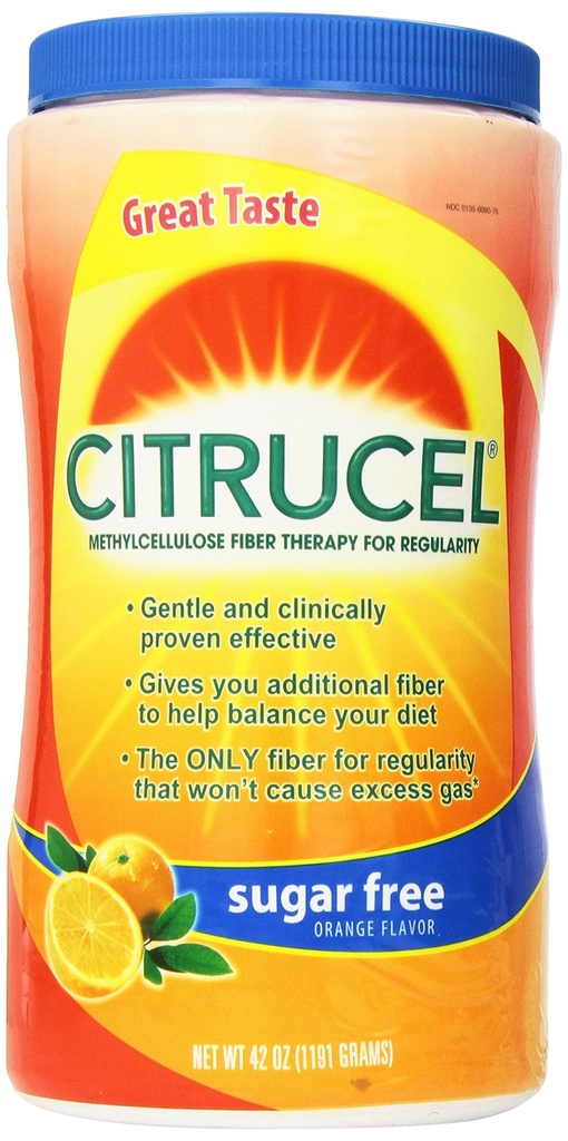 SmartFiberの砂糖の自由/オレンジ味42Oz (1191g)との規則性のためのCitrucelのMethylcellulose繊維療法