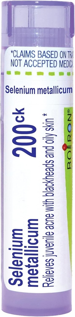 Boiron Selenium Metallicum 200Ck for Juvenile Acne with Blackheads - 80 Pellets