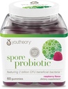 Youtheory Spore Probiotic - Vegan Gut & Digestive Support* - Contains Bacillus Coagulans - Dairy, Soy, & Gluten Free - 60 Gummies