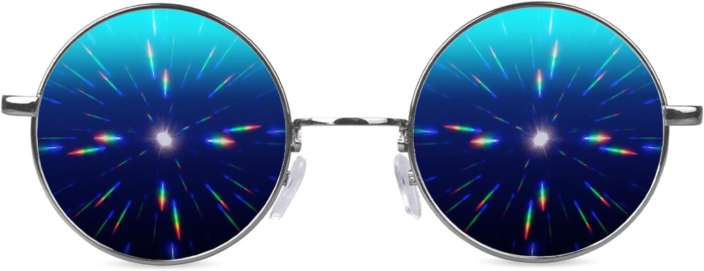 GloFXの回折ガラス  ミラーレンズおよび3Dプリズム虹の効果のHippieおよび試験様式の金属フレーム