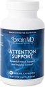 BRAINMD Dr Amen Attention Support - 90カプセル - メンタルフォーカスと衝動制御を促進 - グルテンフリー - 30のサービング