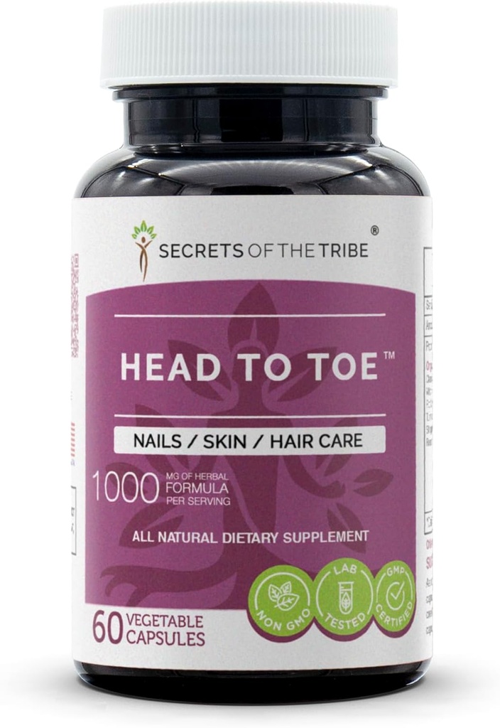 Toe 60カプセル、1000 mg、Chamomile、Witch Hazel、ポットマリゴールド、ターメリック、Stinginginging Nettle、ローズマリーに向かう。 ネイル/スキン/ヘアケア(60カプセル)