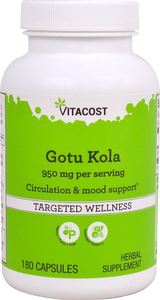 Vitacost Gotu Kola - 950 mg /サービング - 180カプセル