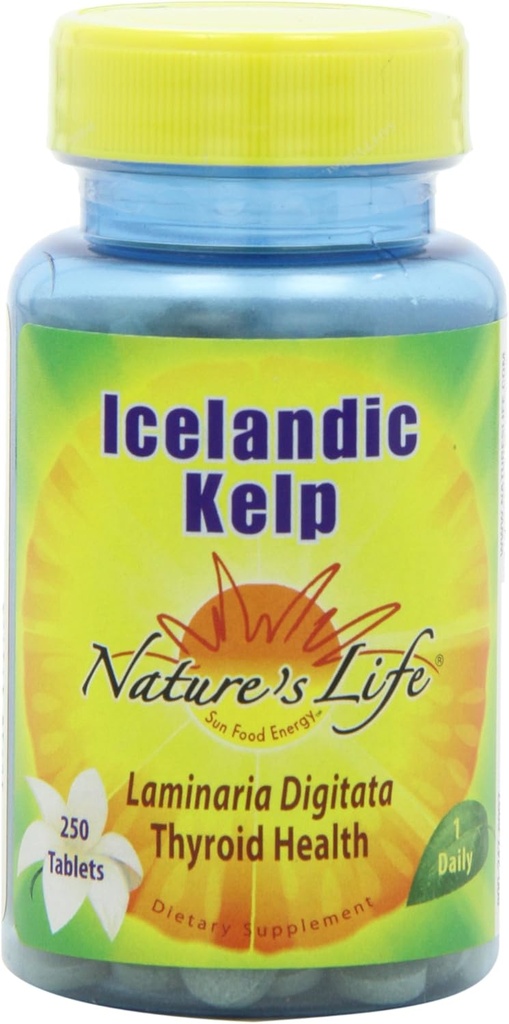 Nature's Life Kelp、アイスランド、41 Mg、ラミニア・ディジッタ、250錠(パッケージ2)