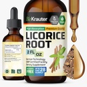 BIO KRAUTER Licorice Root Tincture - 消化器サポートのためのリコライスルート抽出物 - アルコールと砂糖無料 - ビーガンドロップ 2 Fl.Oz.