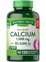 Nature's Truth Calcium 1200 mg PlusビタミンD3 5000 IUサプリメント、120カウント(パッケージ3)