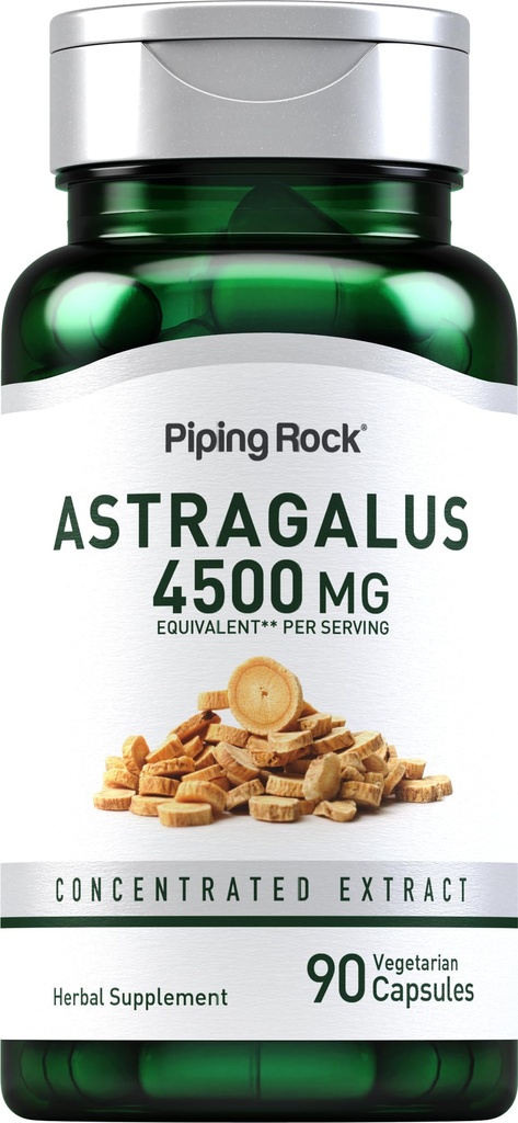 パイピングロックアストラガルスルートエキスカプセル | 4500mg | 90カウント | ベジタリアン・ノンGMO・グルテンフリー対応商品