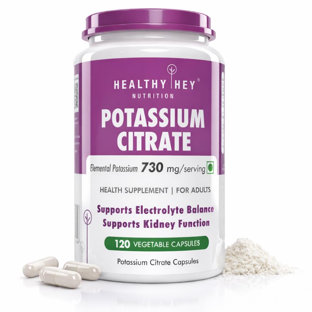 HealthyHey 栄養のカリウムのクエン酸塩 730mg - 野菜のカプセル 120 の計算(1のパック)