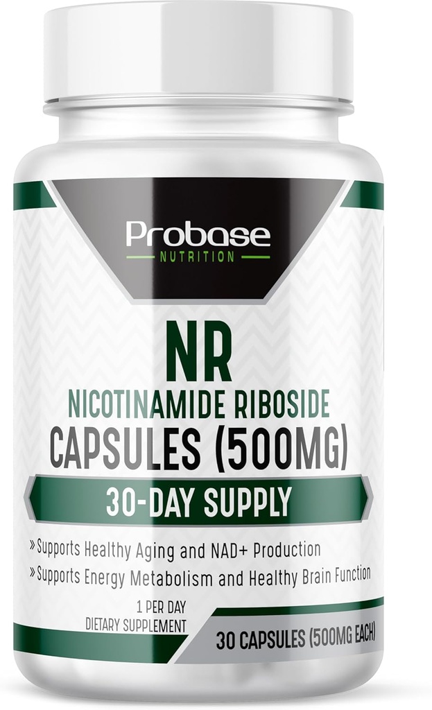 プロベース栄養、NMN代替NRサプリメントNAD + | ニコチンアミドリボシドは、エネルギーと一般的なウェルネスのために処方されています | 30ct / 500mg、30日の供給