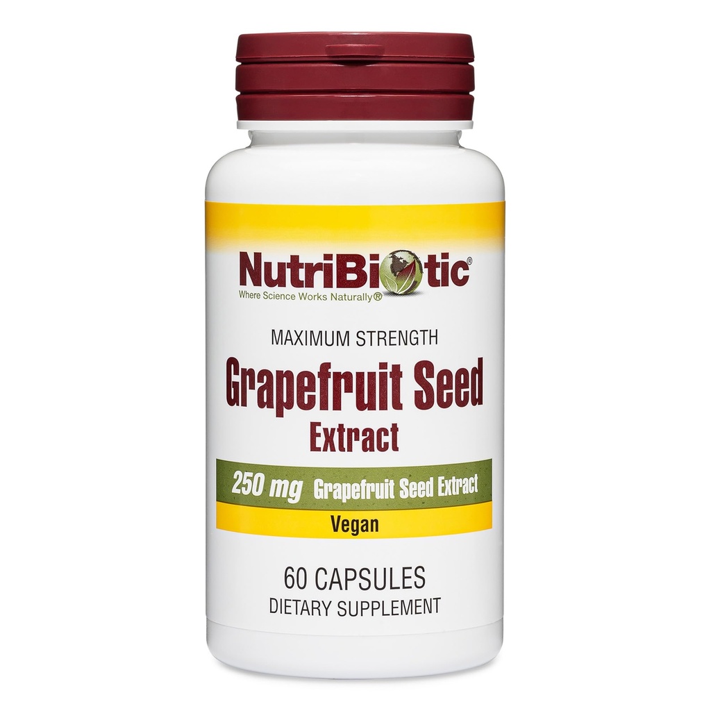 NutriBiotic - Grapefruit種子エキスカプセル250mg、60カウント - Bioflavonoidsの最大の強度