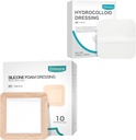 DimoraのHydrocolloid傷のドレッシング10のパック0.3mm + Borderの接着剤6" x6」10のパックが付いているシリコーンの泡のドレッシング