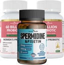 Wellness Bundle: 2 Bottles of Women’s Probiotics + 1 Bottle of Spermidine & Fisetin – Digestive Health, Cellular Renewal & Anti-Aging Support for Women