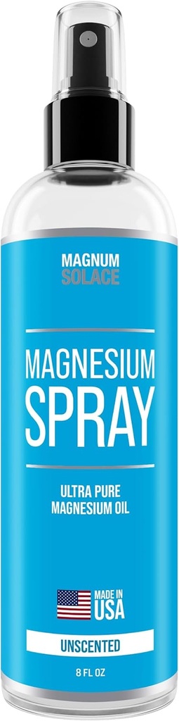 Magnesium Spray - Big 8 oz USP Grade Pure Magnesium Oil Spray - Made in USA Since 2008