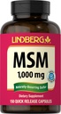 リンバーグ MSM カプセル 1000mg | 150 丸薬 | 女性と男性のためのサプリメント | Methylsulfonylmethane | 非GMO、グルテンフリー