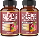 2packs 90のカプセルのTurmeric Curcumin + AppleのCinder Vinegarのカプセル、Ashwagandha、ジンジャー、95%の標準化されたCurkinoidsの接合箇所及び吸収サポートとの6か月の供給