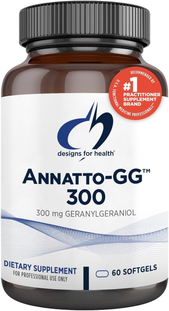 アンナト-GG 300のためのデザイン - アンナト種子のGeranylgeraniol GGサプリメント - 健康な老化、骨の健康、筋肉の健康、コエンザイムQ10(60 Softgels)の細胞エネルギーと生産をサポート