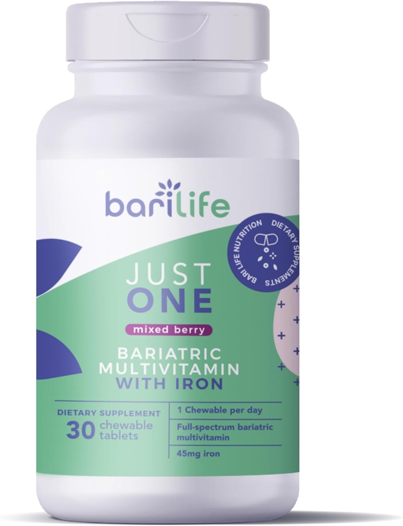Bari 人生 ただ 1 の chewable, 一度 毎日の Bariatric Multivitamin と 鉄