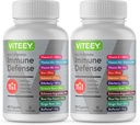 1つの免疫サポート補足のVITEEY 11 - ビタミンD3、B6、Echinacea、Turmeric、ローズヒップ、セレン、バイオパイン、ジンジャー、エルダーベリービタミンCと亜鉛 - 120カウント