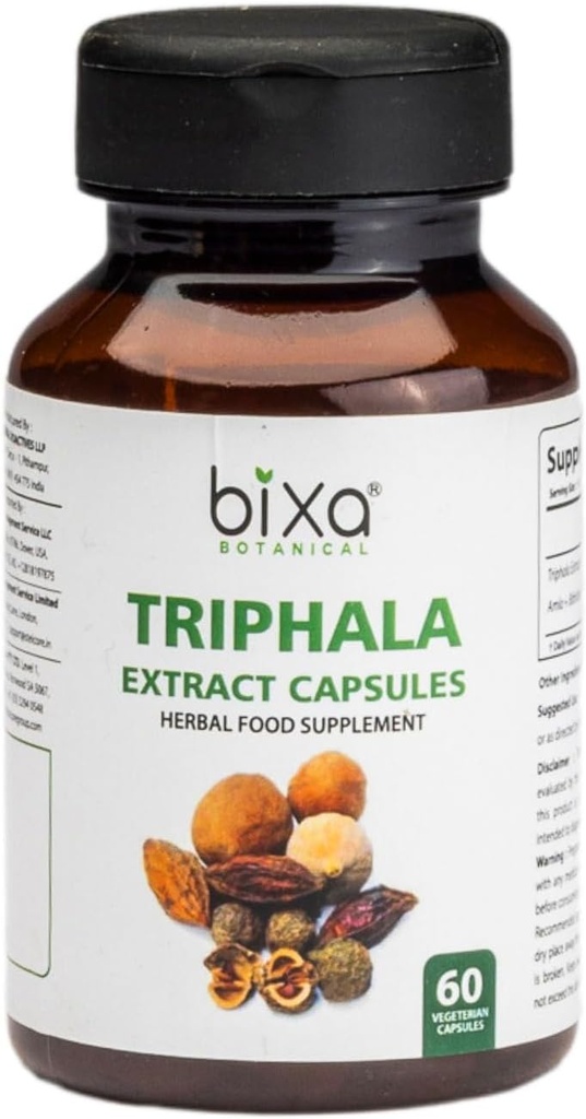 bixa BOTANICAL Ayurvedic 自然な草の補足の Triphala のエキスのカプセル健康な消化及び栄養素(Amla + Haritaki + Bibhitak)の吸収(60 の計算)のための)