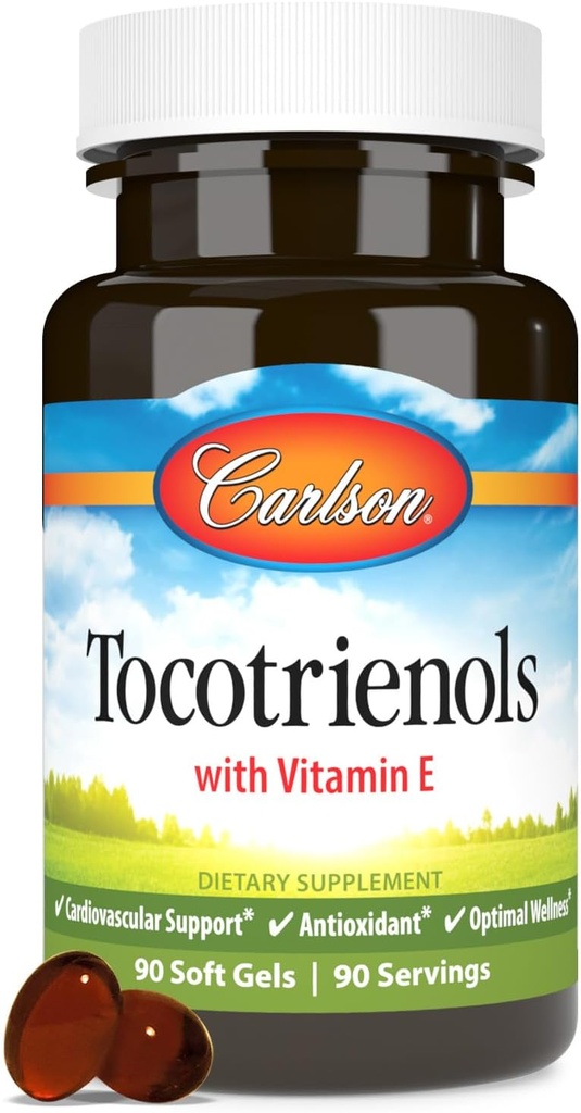 カールソン - Tocotrienols、天然由来ビタミンE、Gamma、アルファ、デルタ、無駄な、90 Softgels