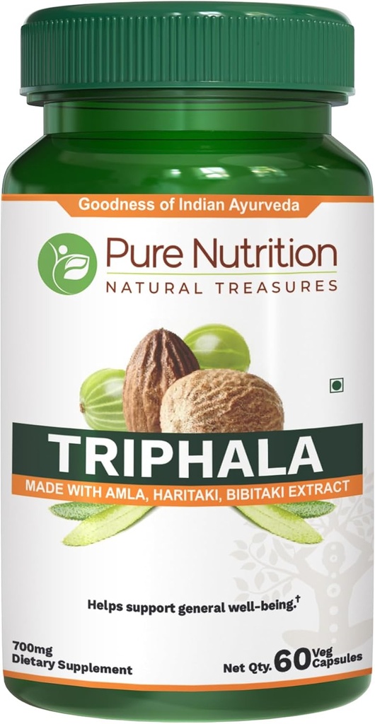 純粋な栄養のTriphalaのエキス700mg - 60の帽子(extract Equiv.への1900mg Triphalaのフルーツの粉)非GMO   1日1回  60日の供給。