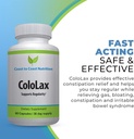 大人のためのColoLaxの穏やかな便秘の救助-Stoolの軟化剤及びPsylliumの箱が付いているコロンの清潔-規則性のためのサポート、ガス及び膨脹からの救助および消化サポート- 60のカプセル
