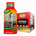 ビタミン エネルギー焦点+ 余分強さエネルギー ショット マンゴ 48 のパック、260mg 自然なカフェイン、B ビタミン、CoQ10、アミノ酸、焦点、生産性及び明白、ゼロ砂糖、グルテンフリー、1.03 fl oz
