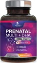 葉酸&DHA、葉酸&オメガ3による胎児のビタミン、女性、ビタミンA、C、D、B6、B12、および鉄、妊娠サプリメント - 240 Softgels