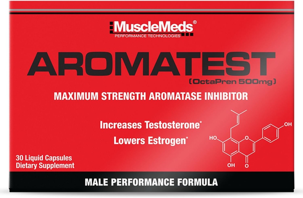 MuscleMedsのAromatestのテストステロンのブースター及びArmataseの抑制剤、低下のエストロゲン、サポート 筋肉建物及び強さ、男性のための反老化のホルモンの取り替え、30の液体の帽子