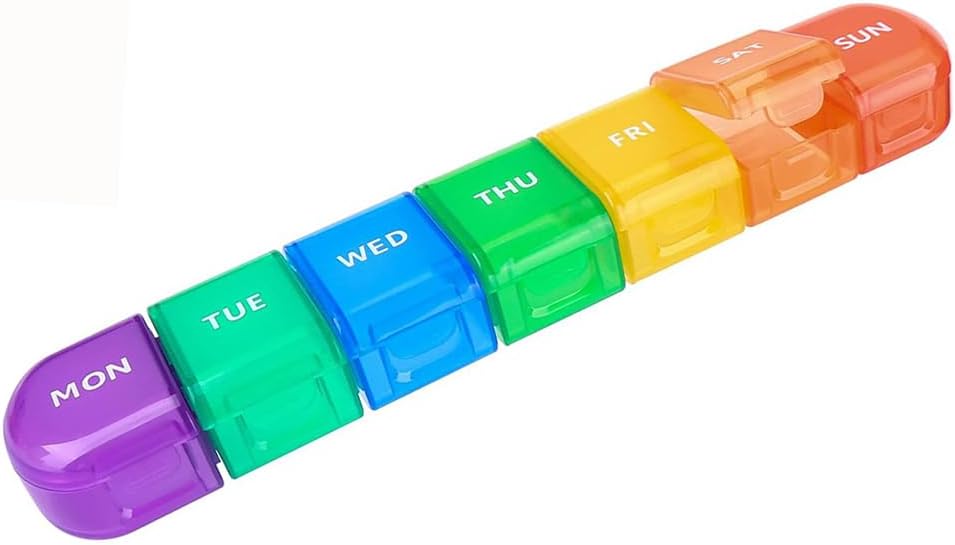 週刊の丸薬のオルガナイザーの箱、大きい7日の毎日の丸薬箱の容器、多彩な携帯用取り外し可能な薬ディスペンサー、薬、ビタミン、魚油、補足、カプセルのためのMeds Reminderのホールダー