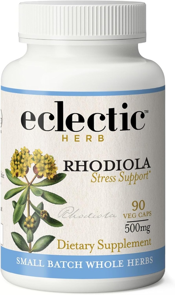 Eclectic Rhodiola 500 Mg Fduv, ブルー, 90 カウント