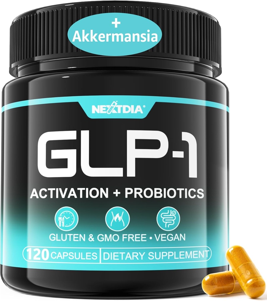 GLP-1 Akkermansia Probiotics、Prebiotics繊維、Berberine、緑茶のエキス、Ceylon Cinnamon、Turmeric、Cayenneのペッパー-サポートGLP-1自然に、ギャップ、エネルギー、人の女性- 120のカプセル