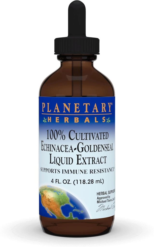 惑星の草100%の栽培されたEchinacea-Goldensealのエキス、4つのoz