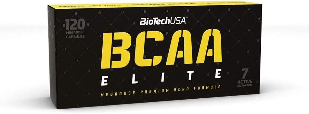 BioTechUSA EliteシリーズBCAA Elite 120カプセルアミノ酸L-ロイシン、L-イソロイシン、L-ヴァリン。 BCAAの補足