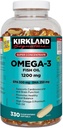 Kirkland Omega-3フィッシュオイル1000mg 300 Softgels